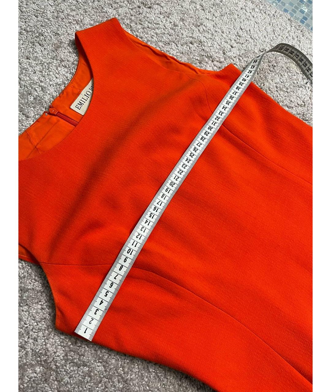 EMILIO PUCCI Оранжевое вискозное повседневное платье, фото 7