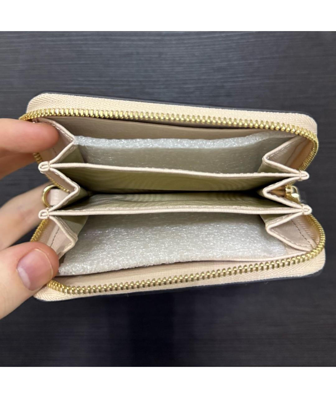 FURLA Бежевый кожаный кошелек, фото 3
