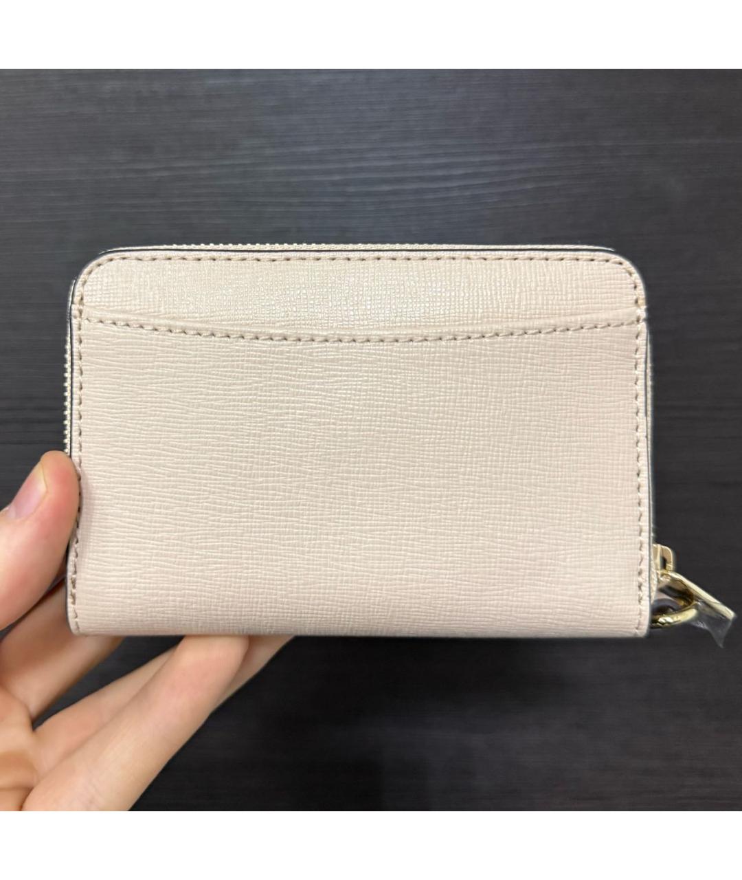 FURLA Бежевый кожаный кошелек, фото 2