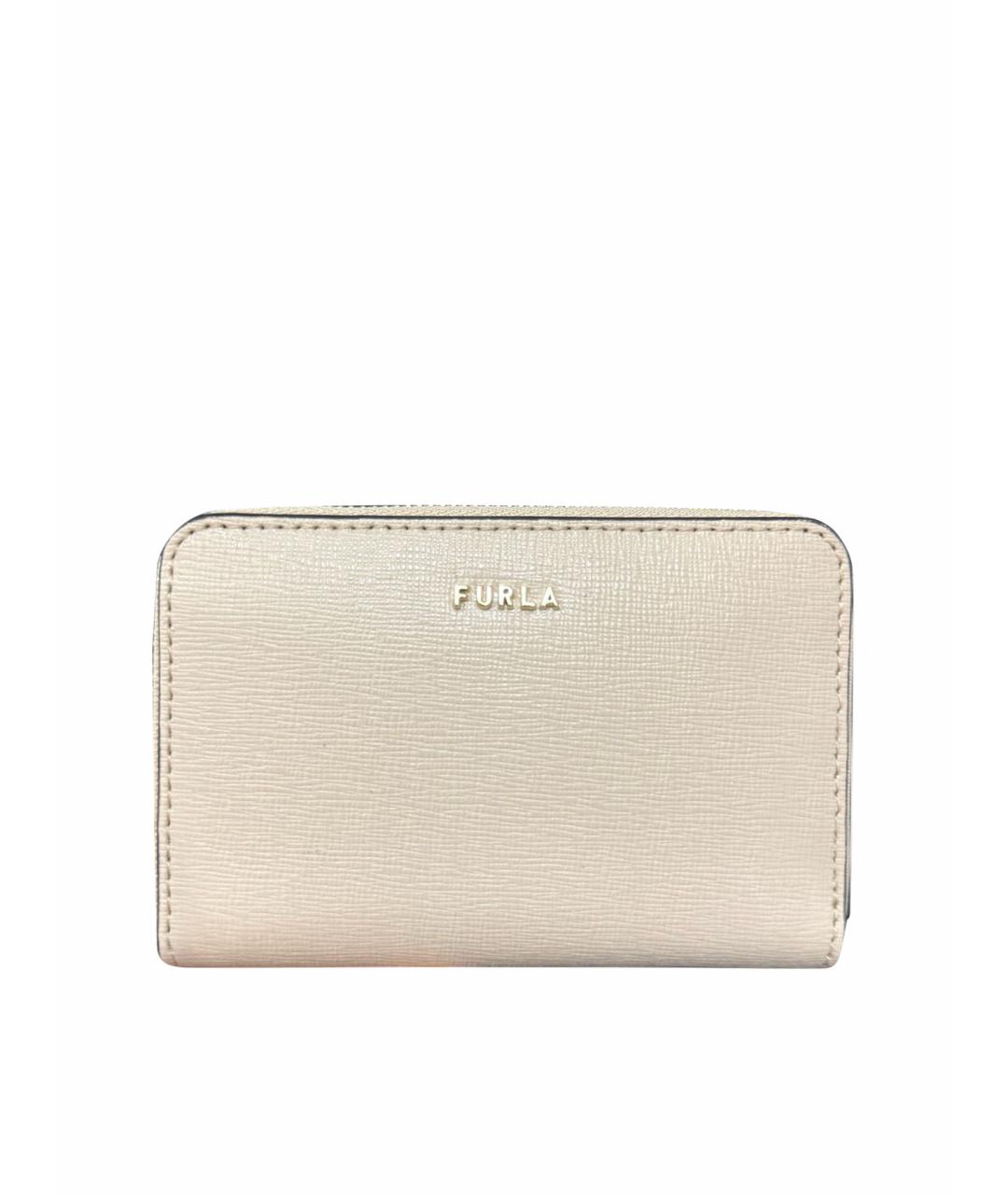 FURLA Бежевый кожаный кошелек, фото 1