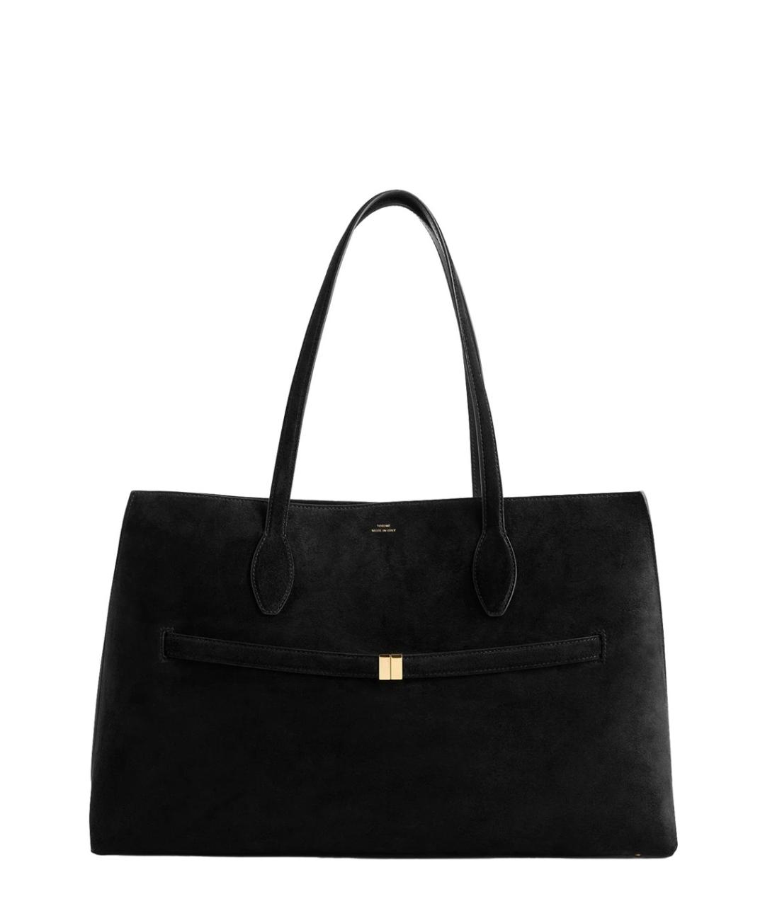 TOTEME Черная замшевая сумка тоут, фото 1