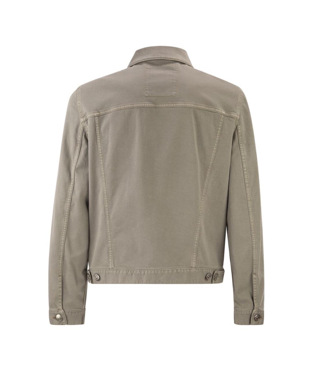 BRUNELLO CUCINELLI Хаки хлопковая куртка, фото 2