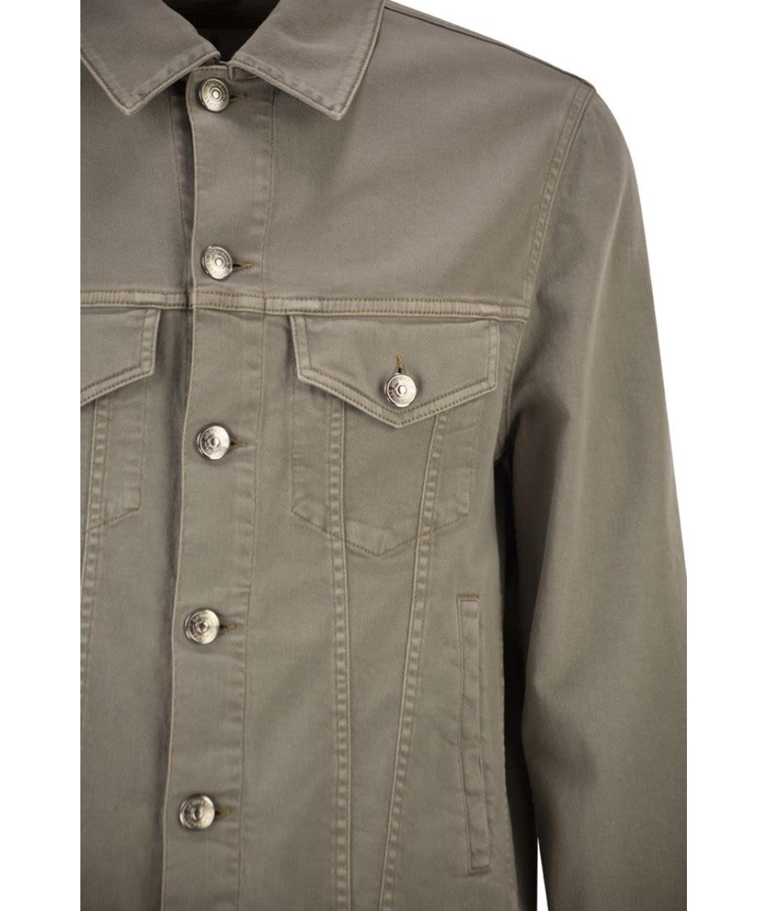 BRUNELLO CUCINELLI Хаки хлопковая куртка, фото 4