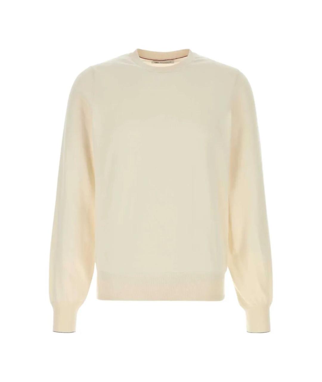 BRUNELLO CUCINELLI Белый хлопковый джемпер / свитер, фото 1