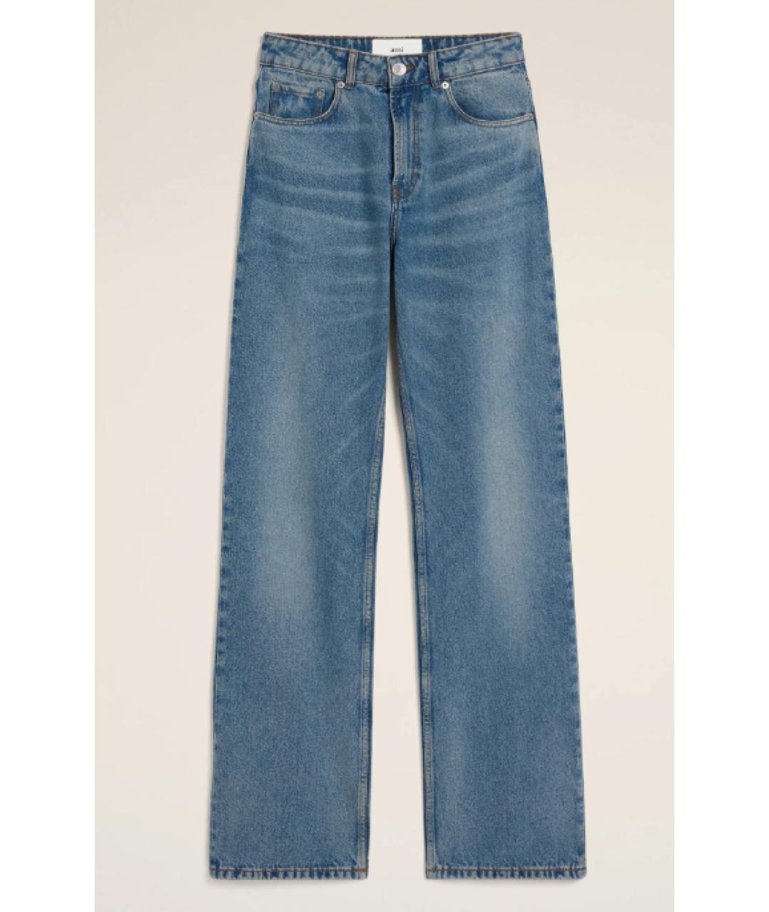 Ami Paris Синие хлопковые прямые джинсы, фото 6