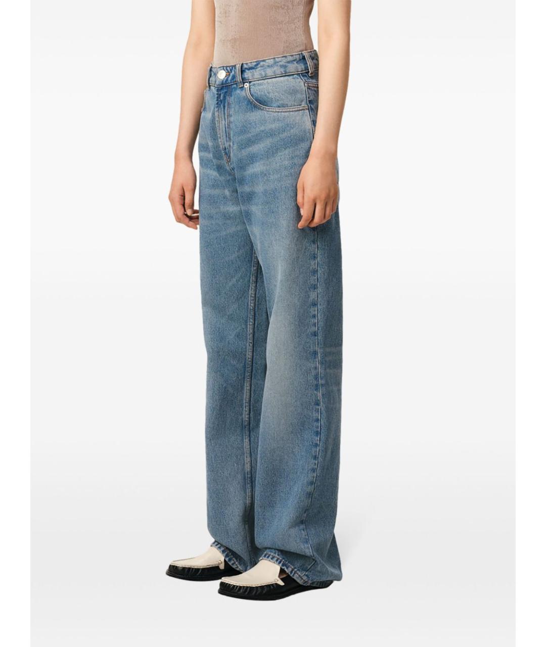 Ami Paris Синие хлопковые прямые джинсы, фото 5