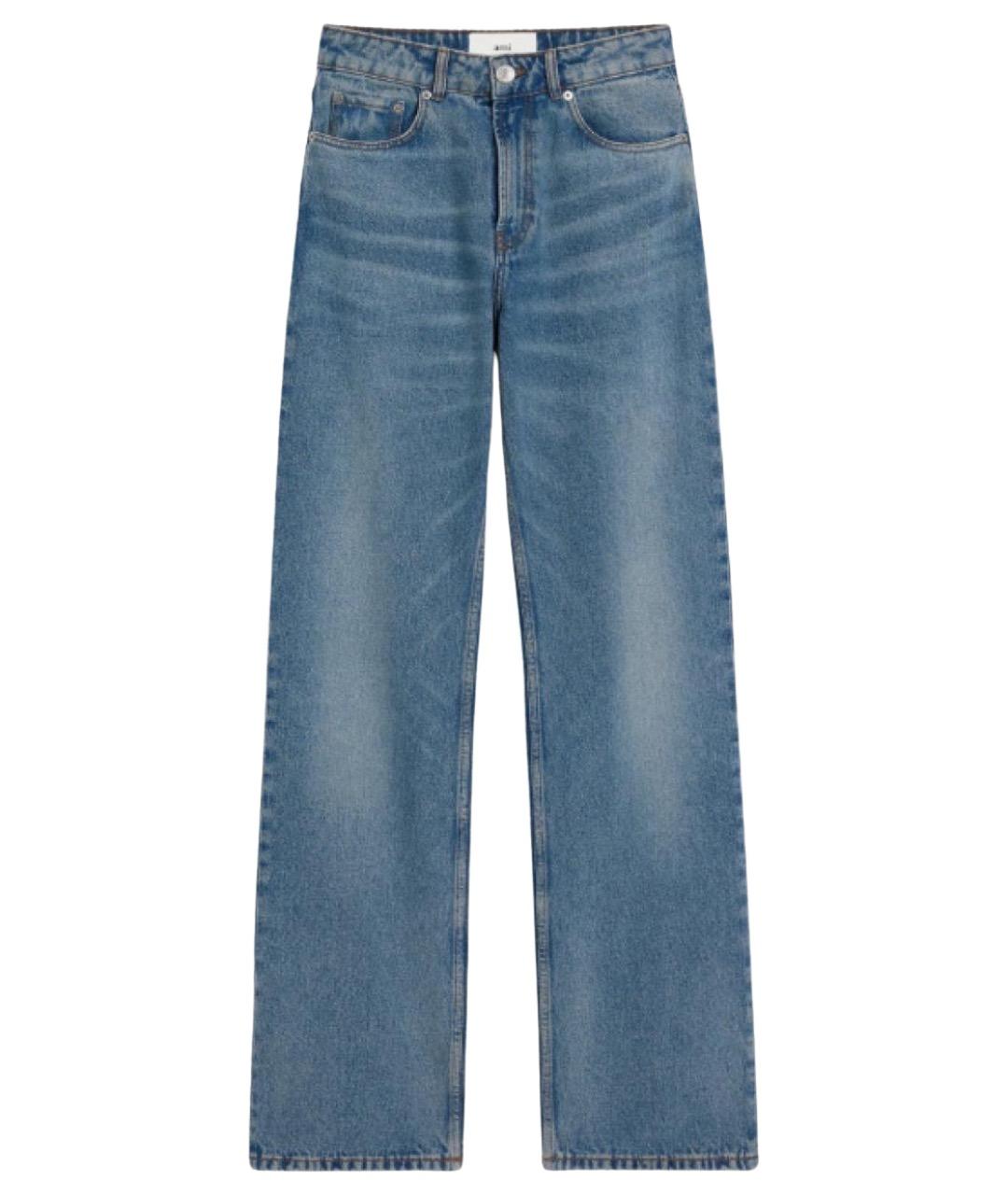 Ami Paris Синие хлопковые прямые джинсы, фото 1