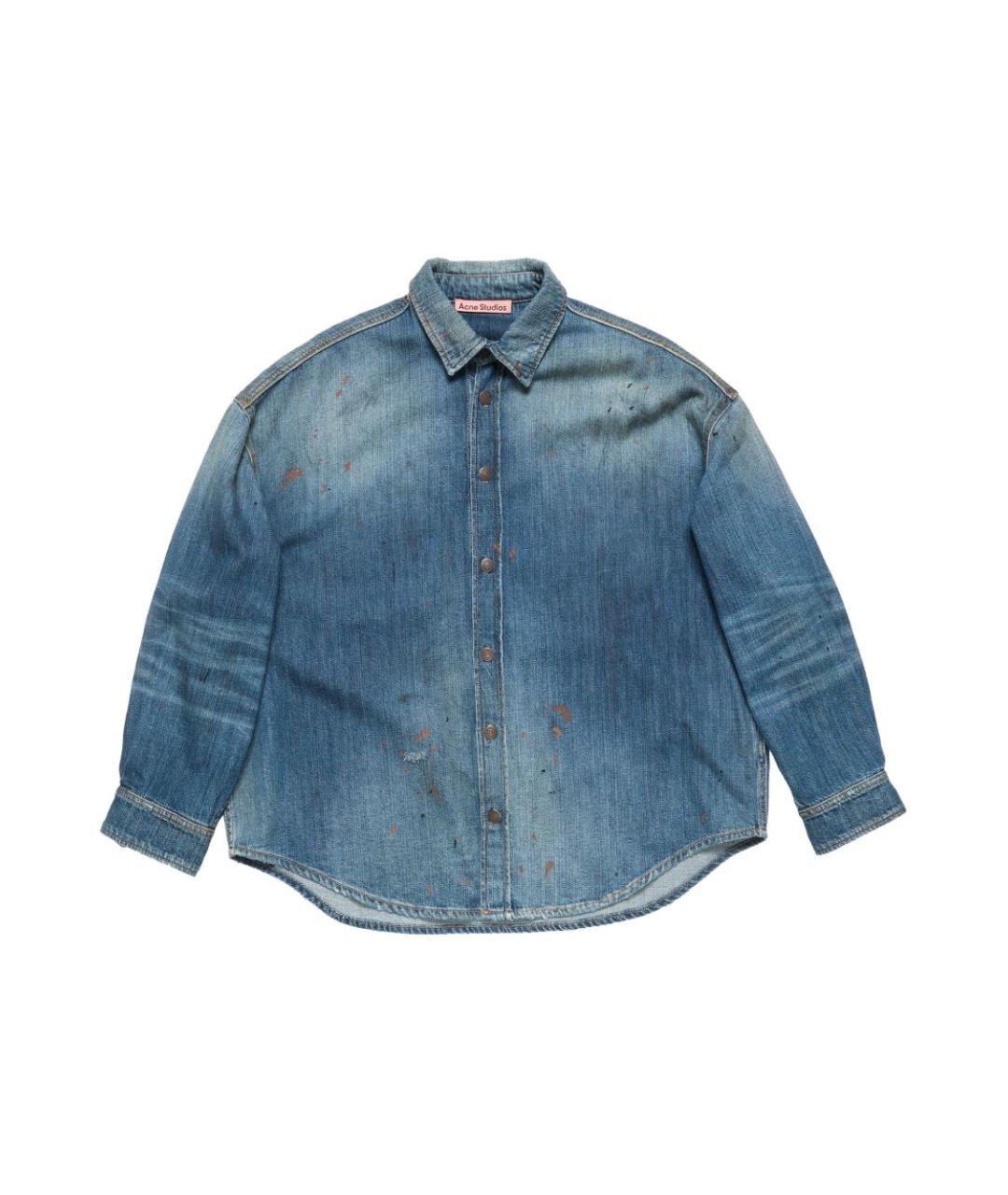 ACNE STUDIOS Синяя хлопковая кэжуал рубашка, фото 1