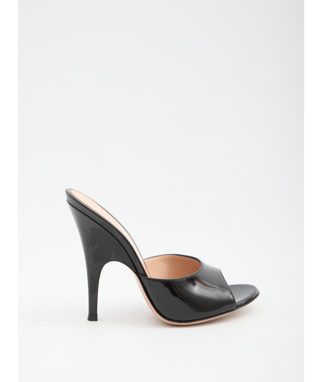 GIANVITO ROSSI Черные кожаные босоножки, фото 5