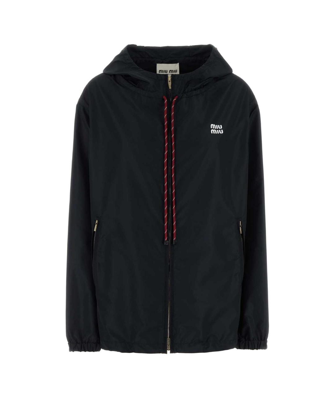 MIU MIU Темно-синяя полиэстеровая куртка, фото 1