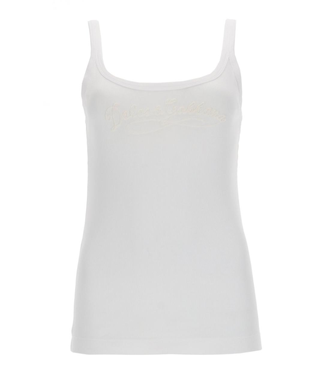 DOLCE&GABBANA Белая хлопковая майка, фото 1