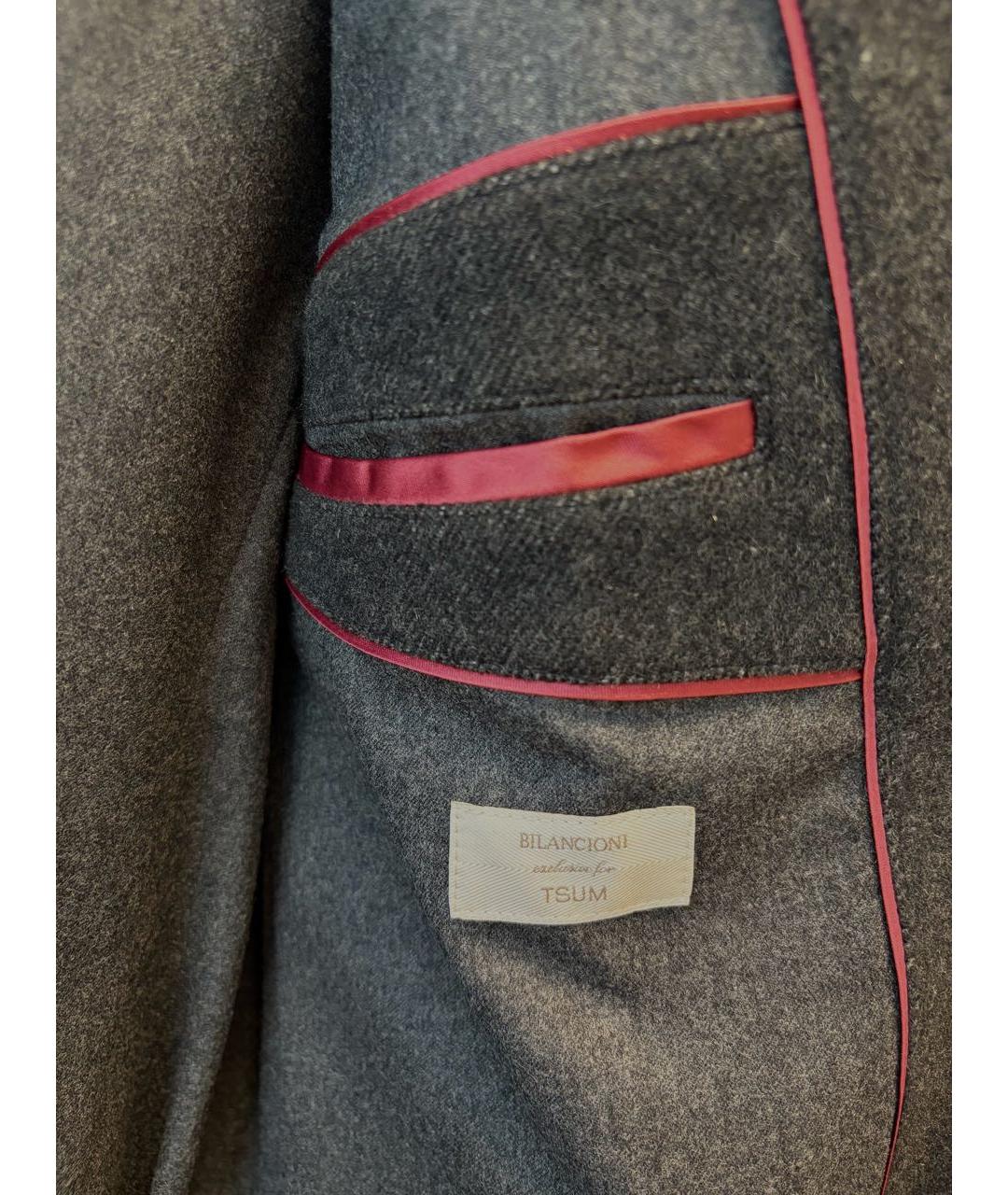 BILANCIONI Серое кашемировое пальто, фото 5