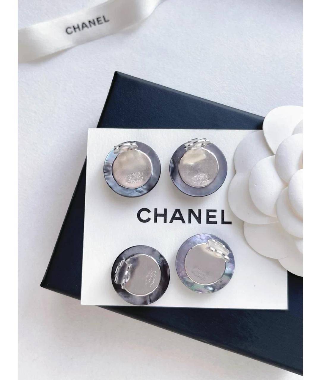 CHANEL Серебряные серьги, фото 2