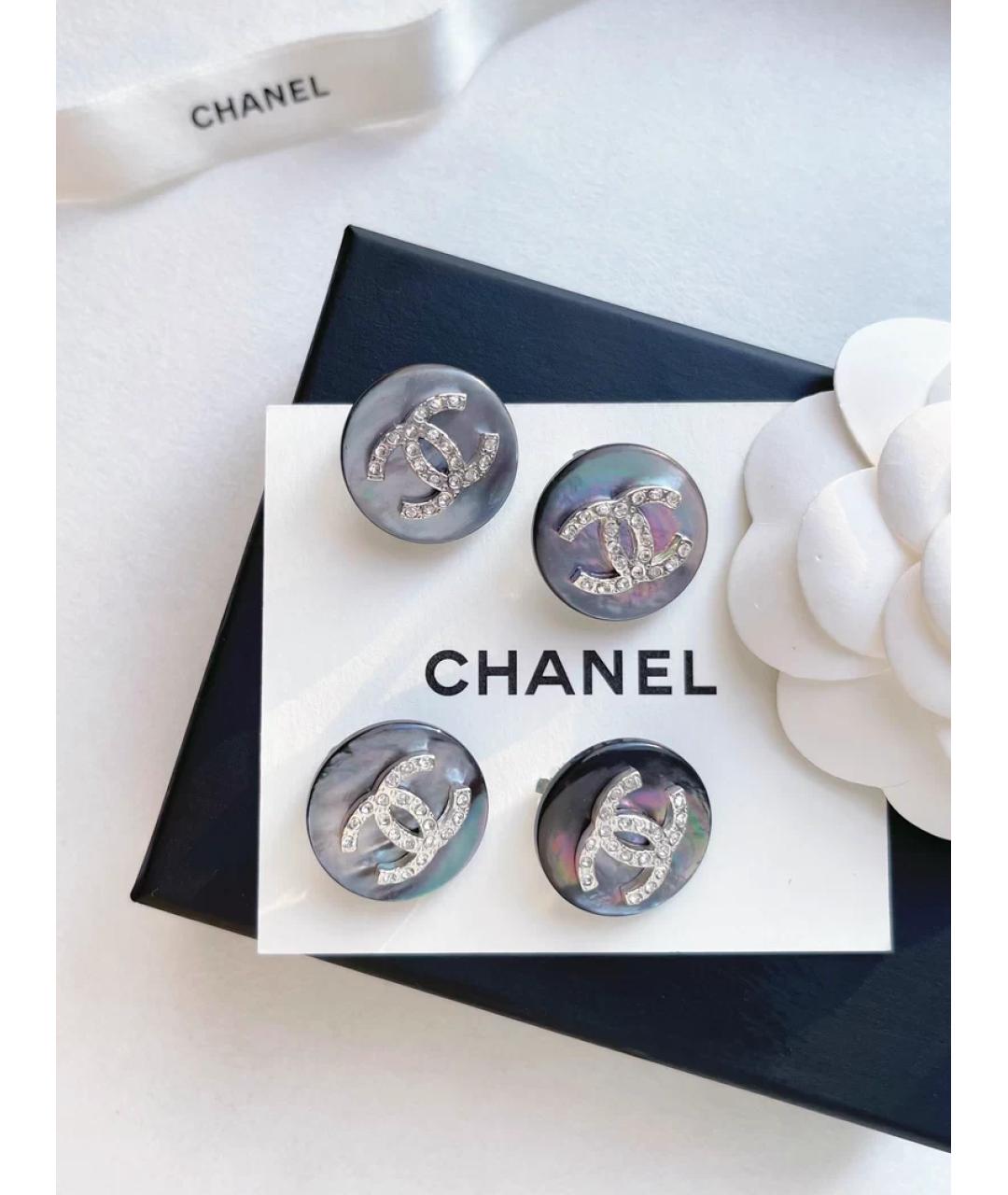 CHANEL Серебряные серьги, фото 3