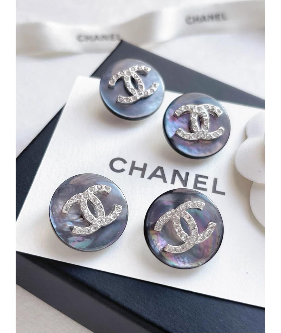 CHANEL Серебряные серьги, фото 4