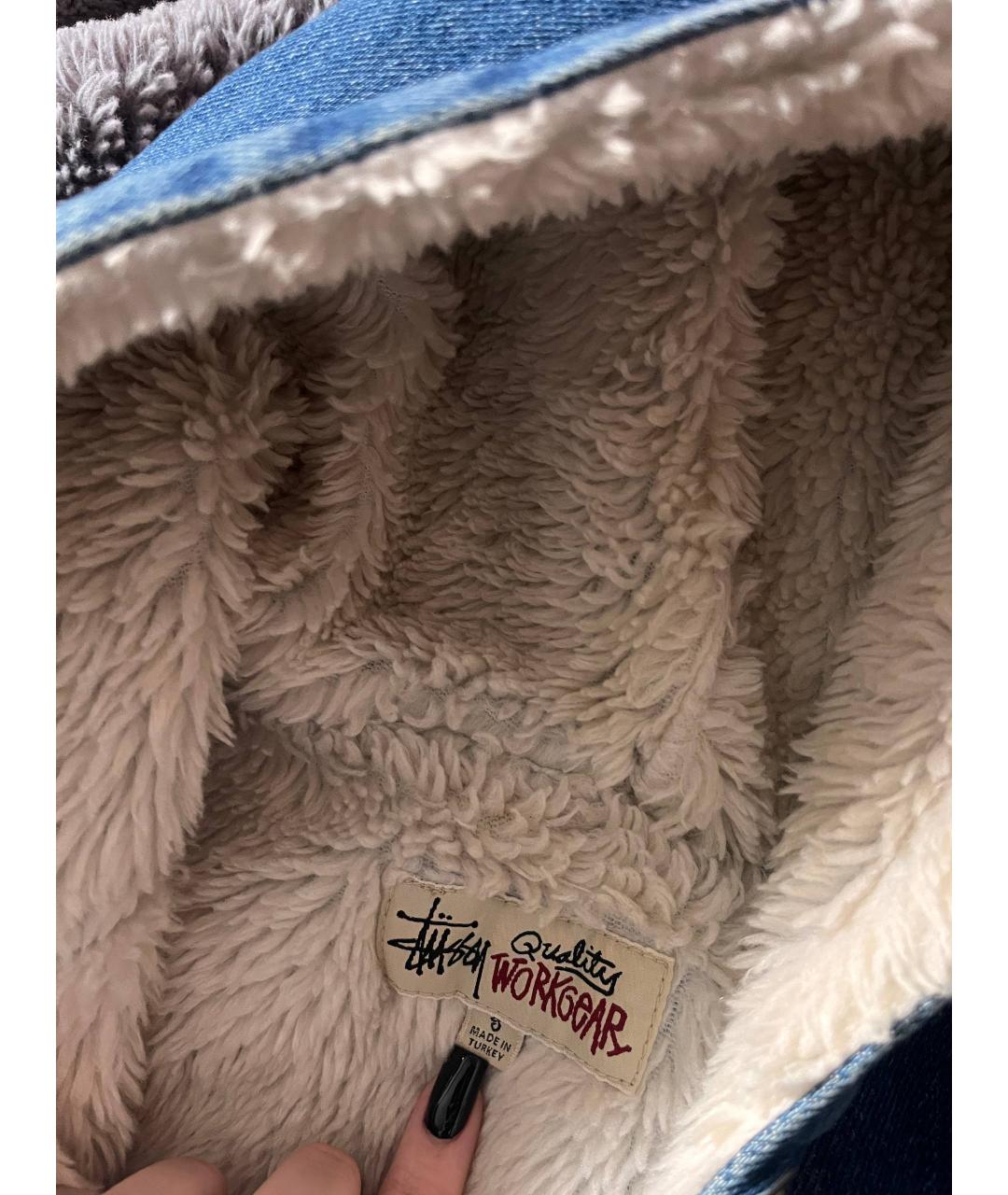 STUSSY Синяя хлопковая куртка, фото 3