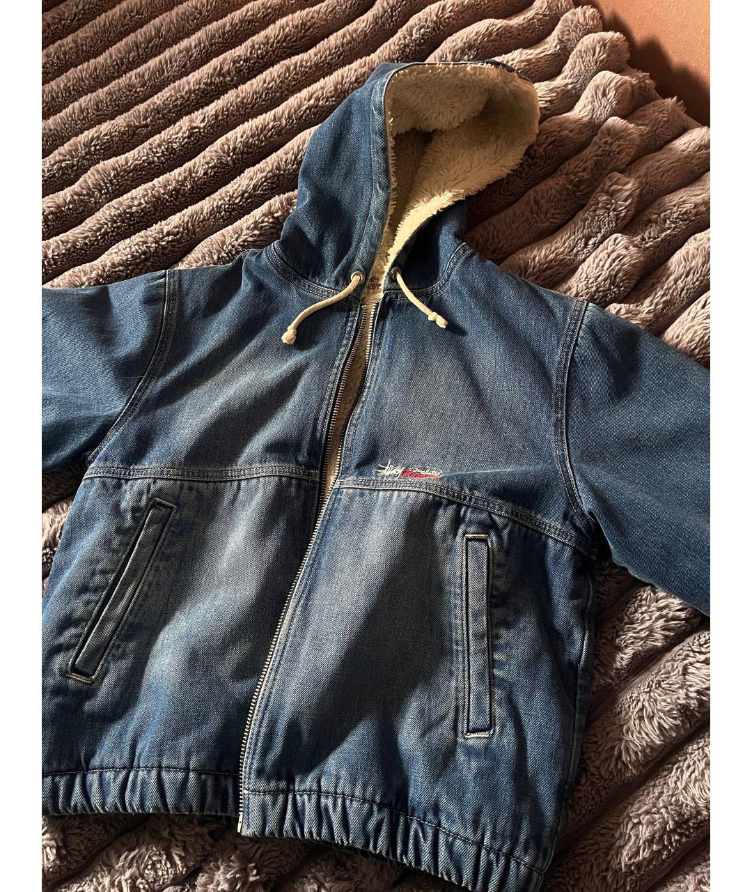 STUSSY Синяя хлопковая куртка, фото 2