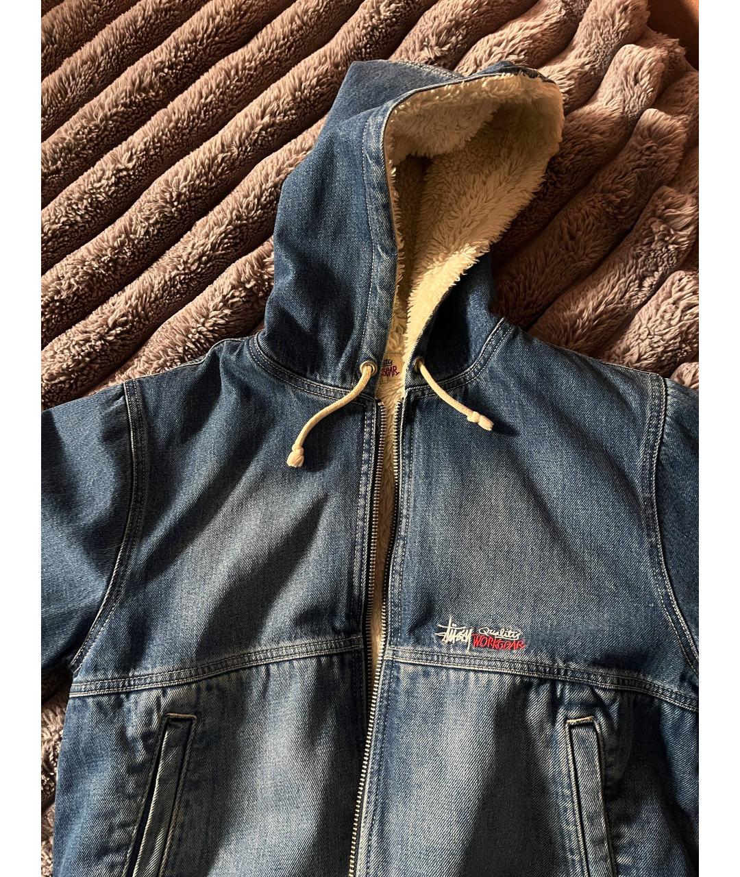 STUSSY Синяя хлопковая куртка, фото 4