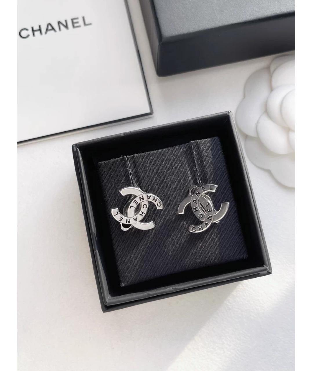CHANEL Серебряные металлические серьги, фото 5