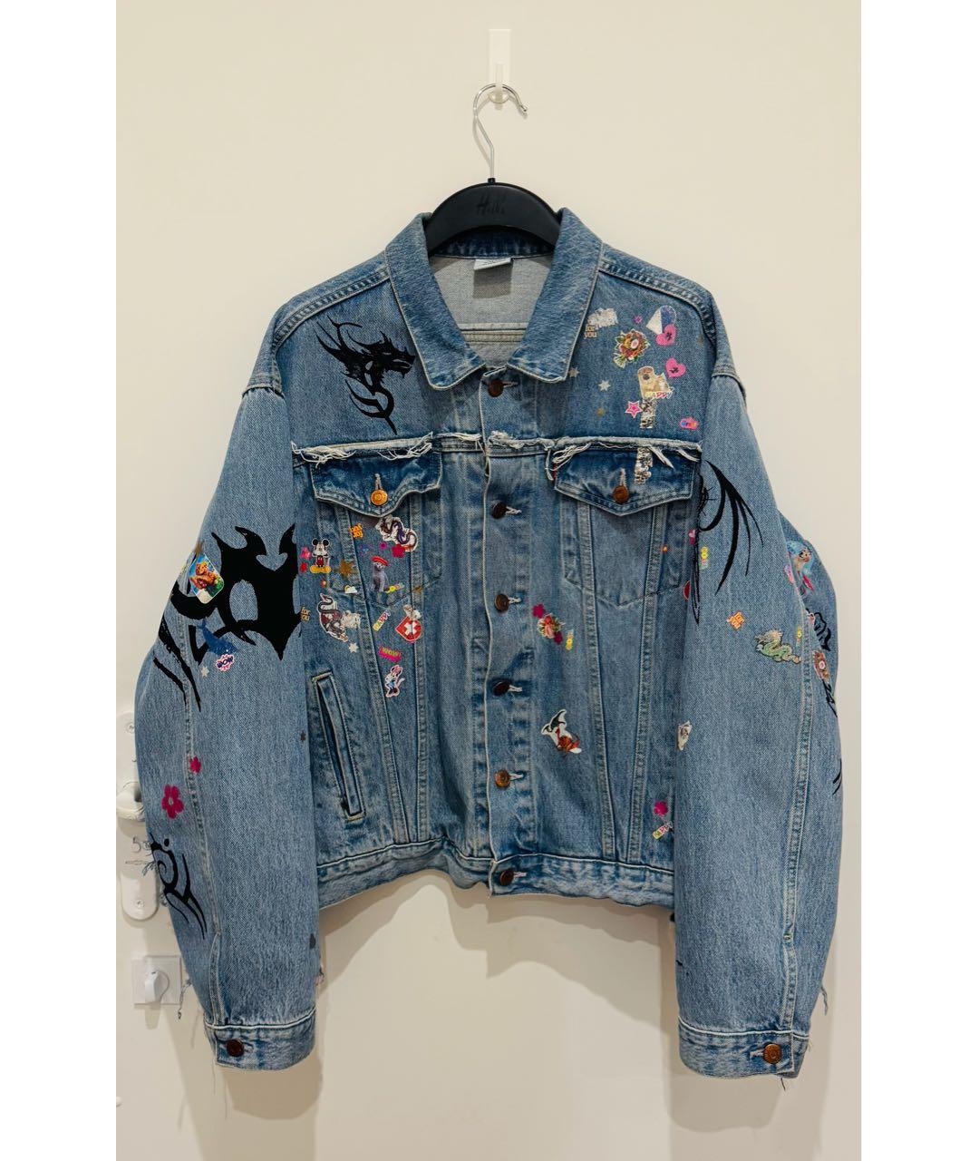 VETEMENTS Синий хлопковый жакет/пиджак, фото 2