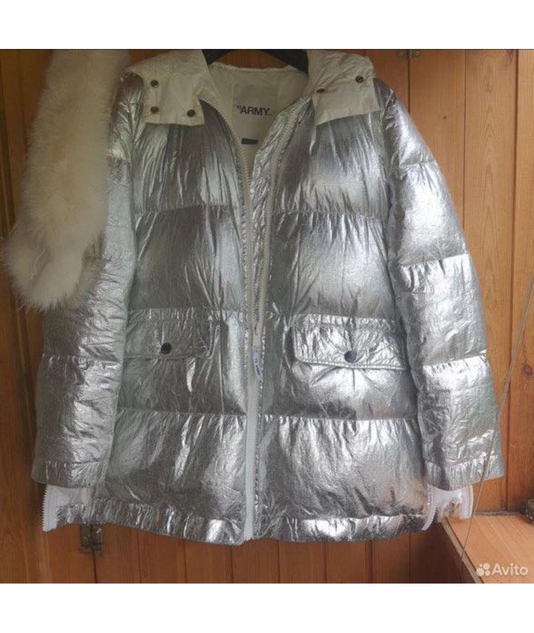 ARMY YVES SALOMON Серебрянный пуховик, фото 5