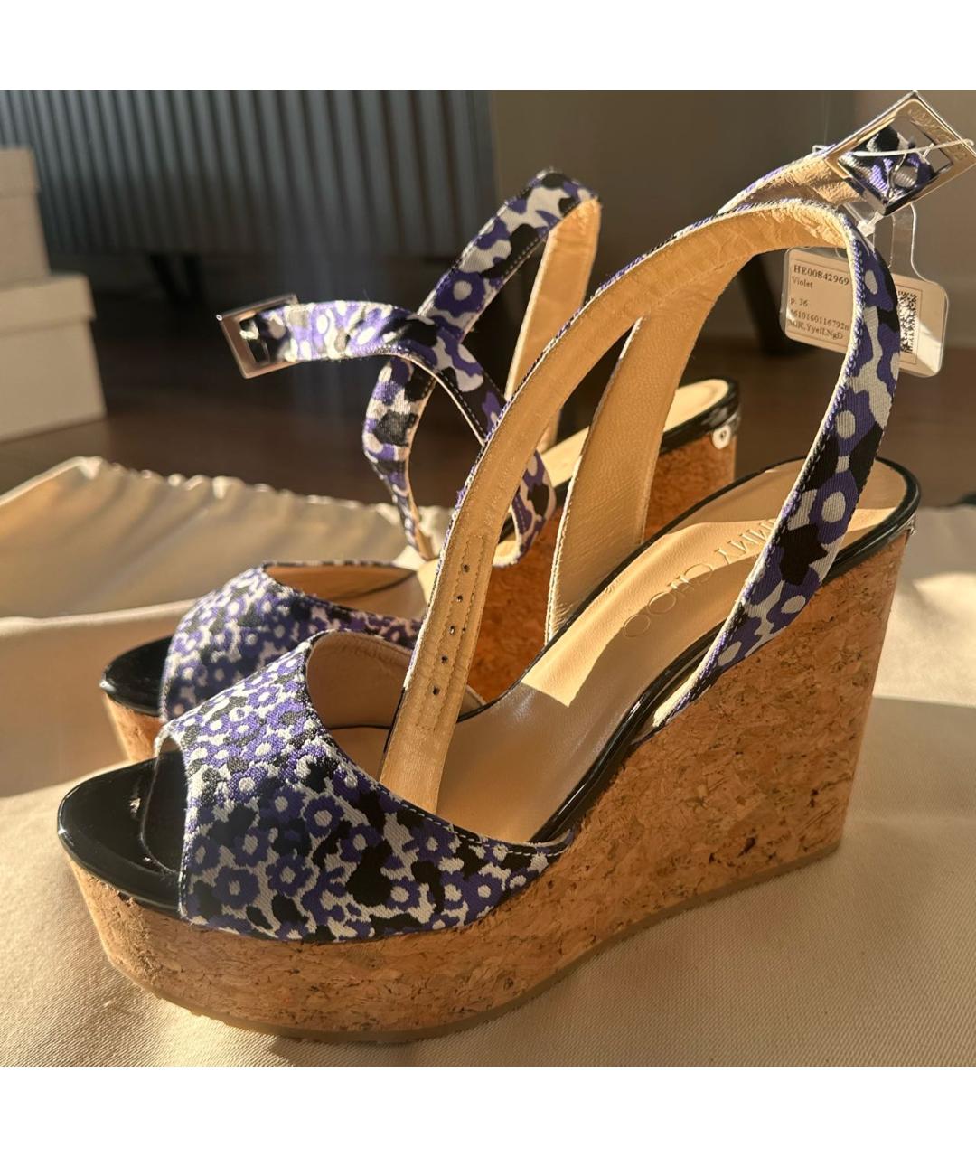 JIMMY CHOO Мульти кожаные босоножки, фото 6