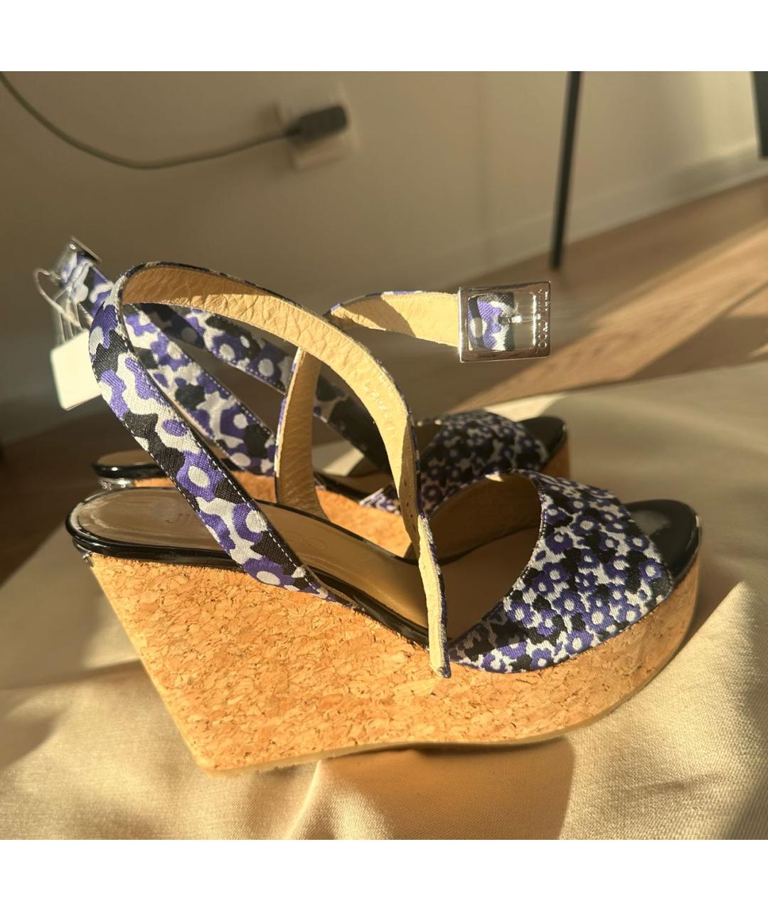 JIMMY CHOO Мульти кожаные босоножки, фото 7