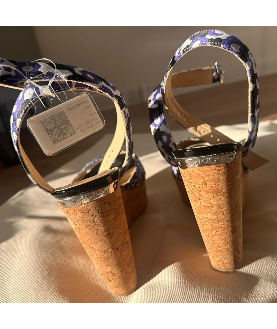 JIMMY CHOO Мульти кожаные босоножки, фото 4