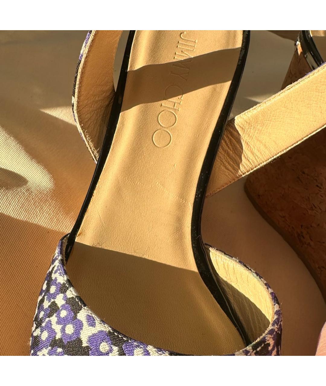 JIMMY CHOO Мульти кожаные босоножки, фото 5