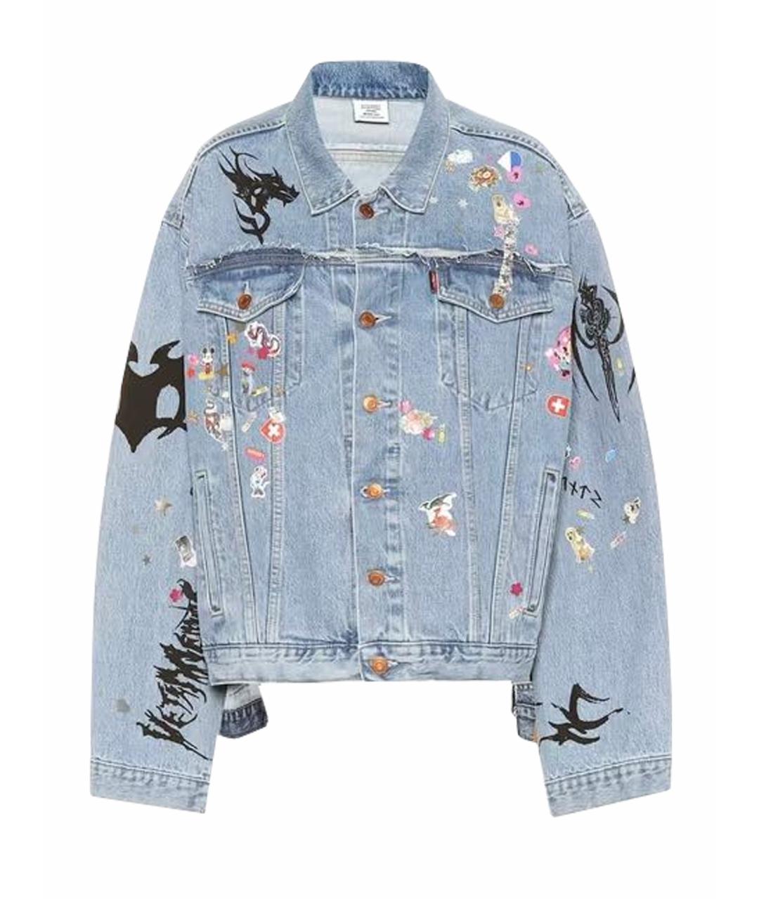 VETEMENTS Синий хлопковый пиджак, фото 1