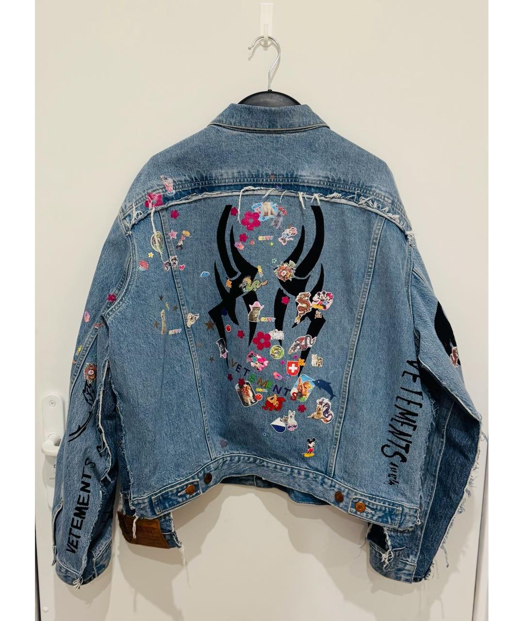 VETEMENTS Синий хлопковый пиджак, фото 5