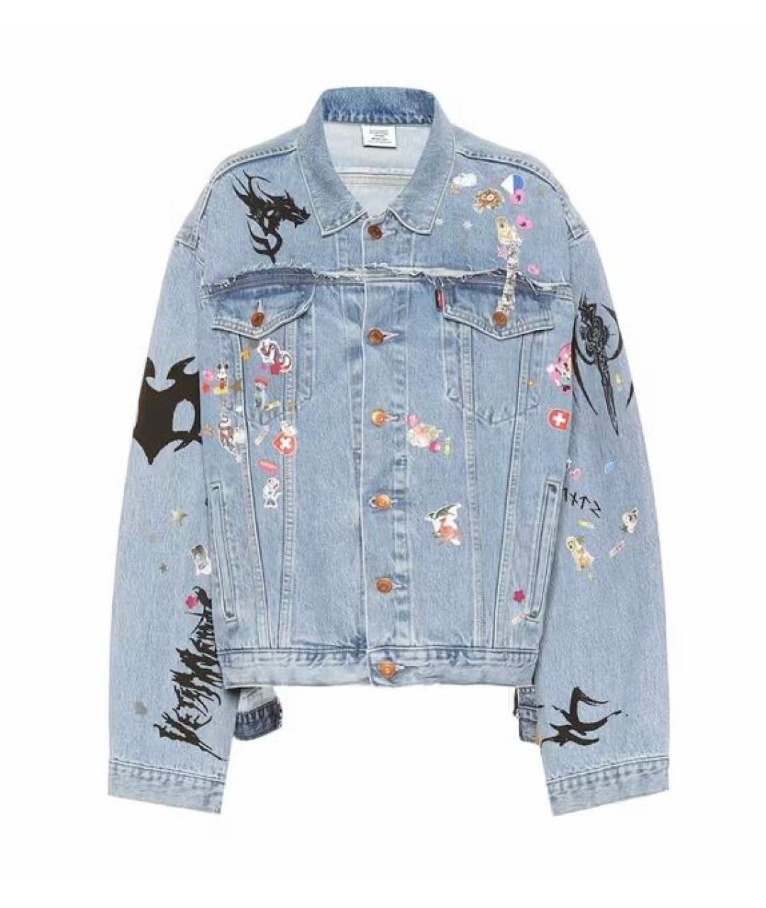 VETEMENTS Синий хлопковый пиджак, фото 9