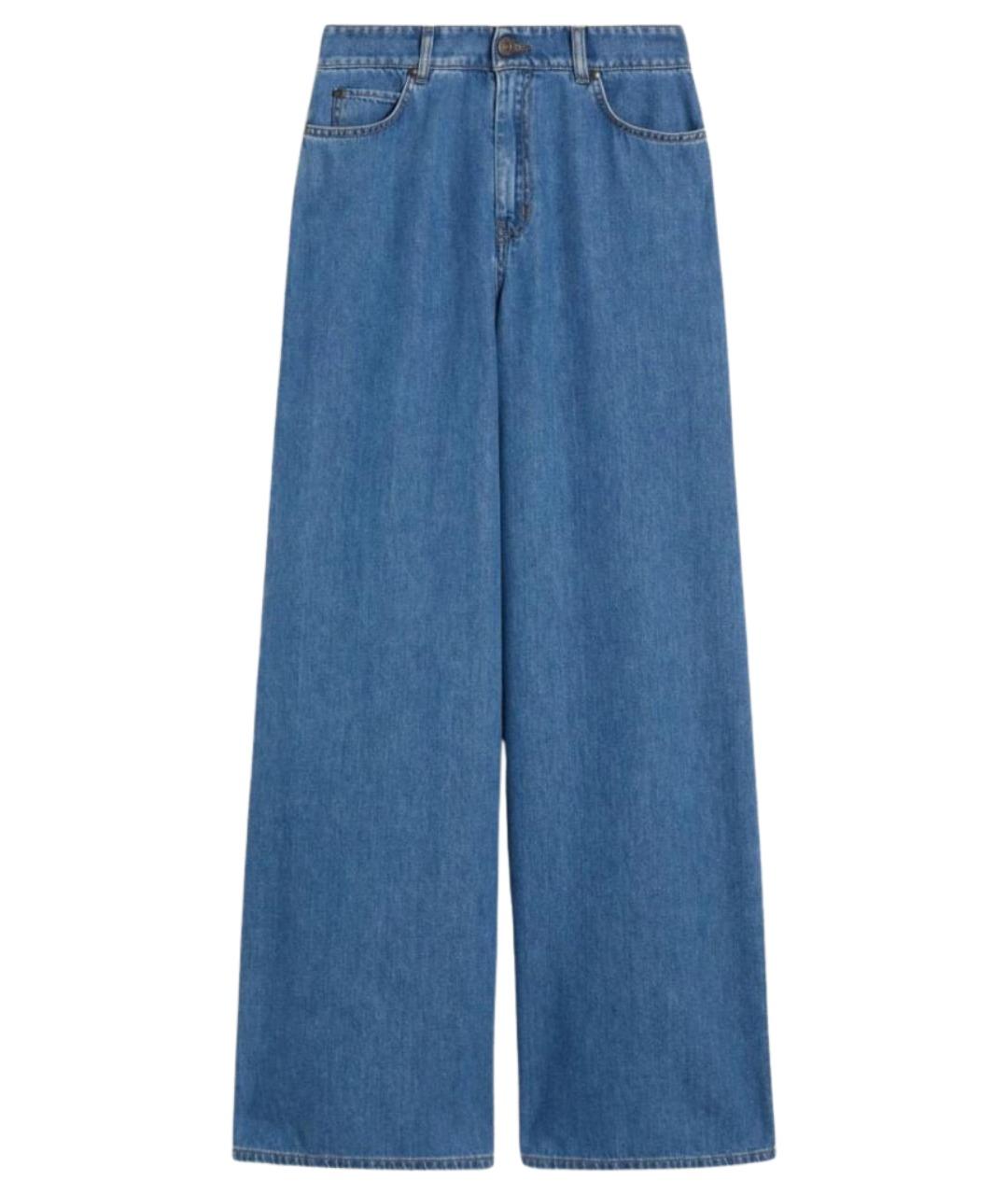 WEEKEND MAX MARA Синие хлопковые джинсы клеш, фото 1