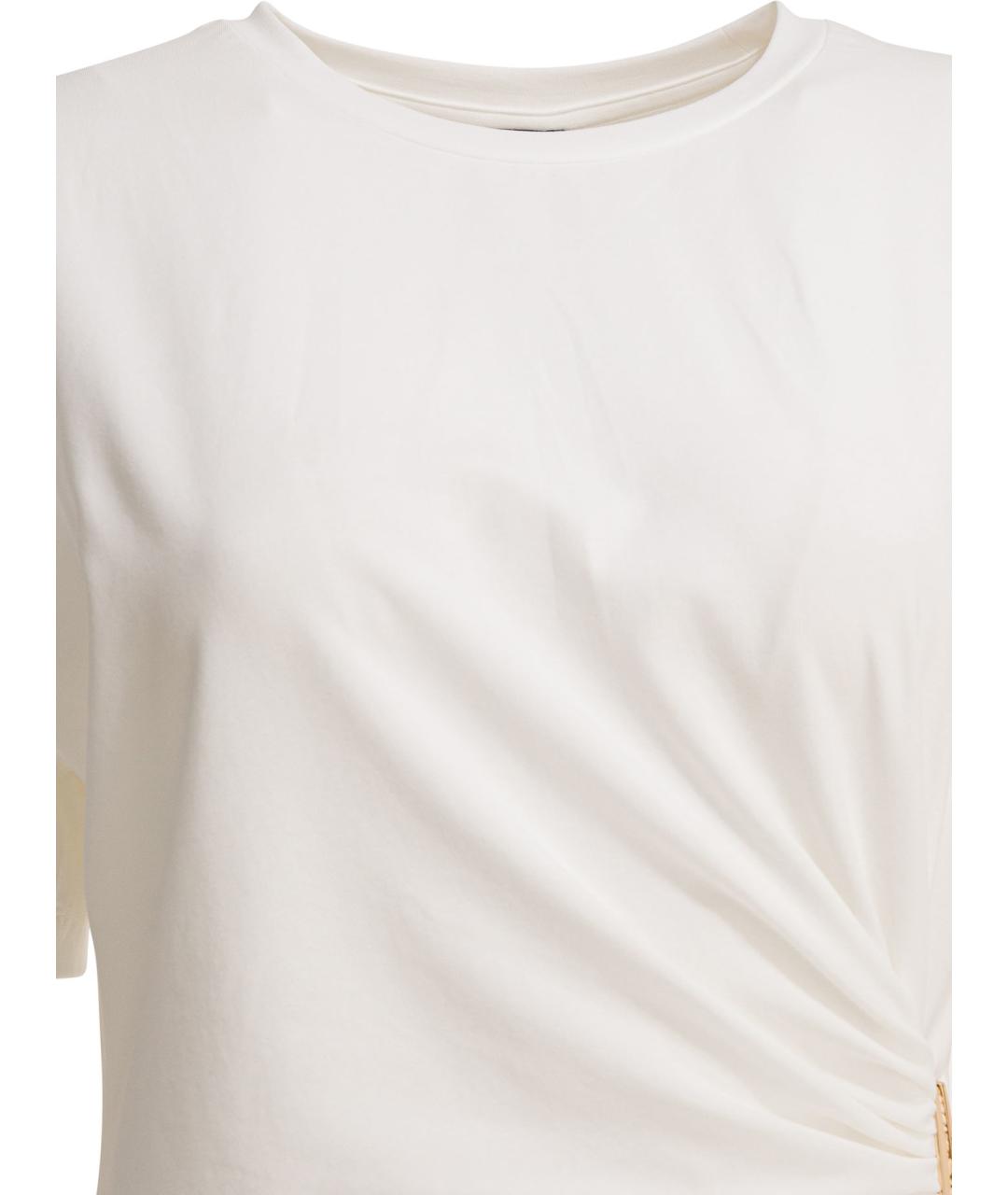 PINKO Белая хлопковая футболка, фото 3