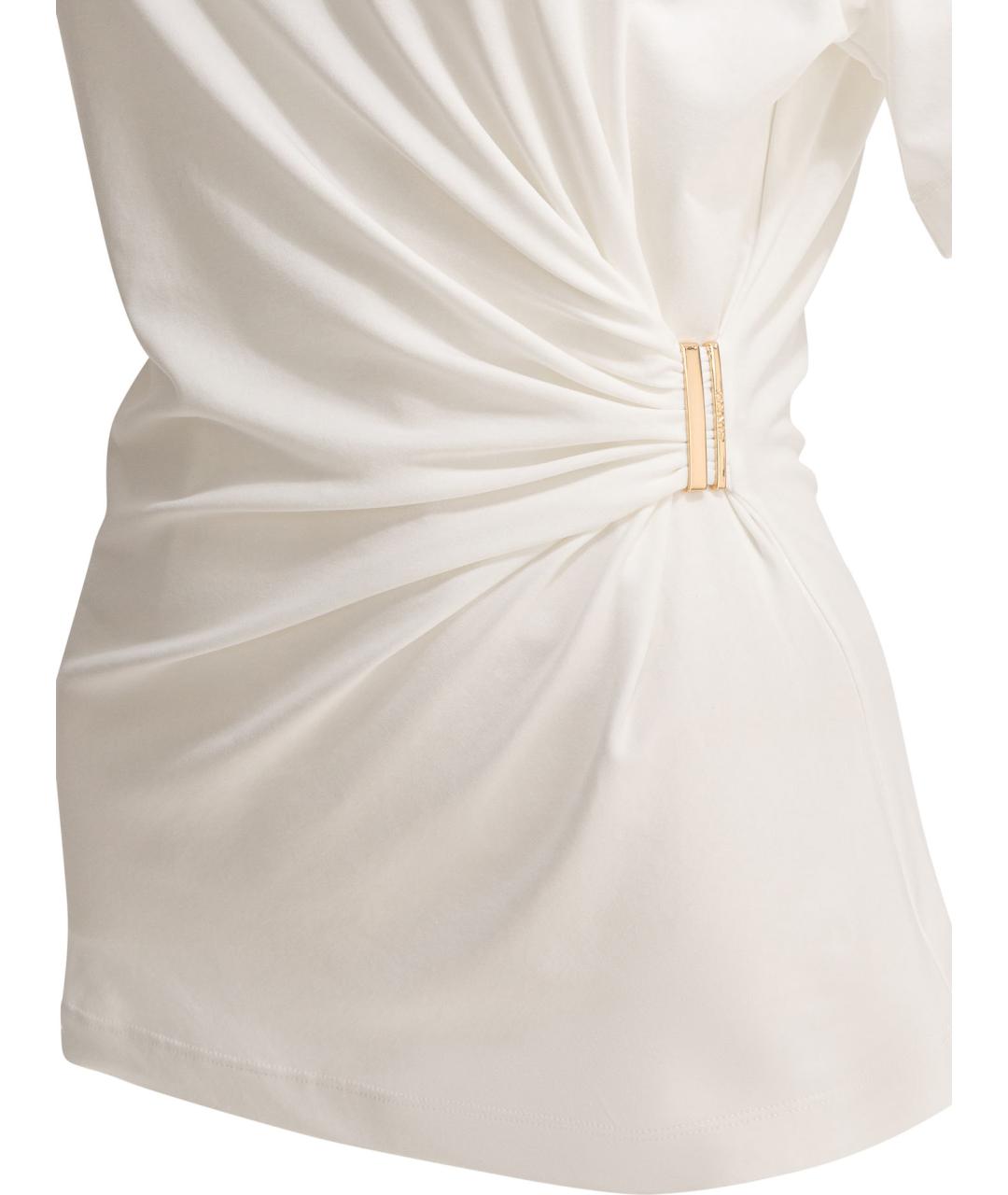 PINKO Белая хлопковая футболка, фото 4