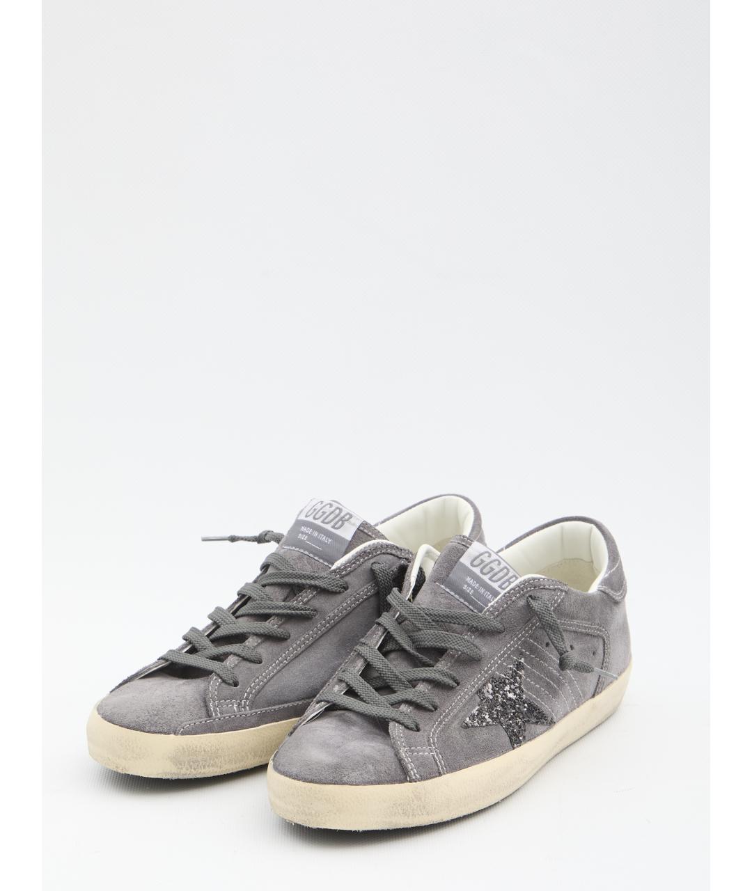 GOLDEN GOOSE DELUXE BRAND Серые кожаные кеды, фото 2