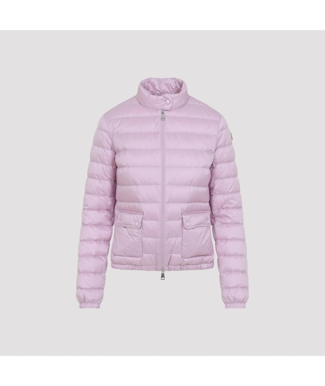 MONCLER Розовый полиамидовый пуховик, фото 2
