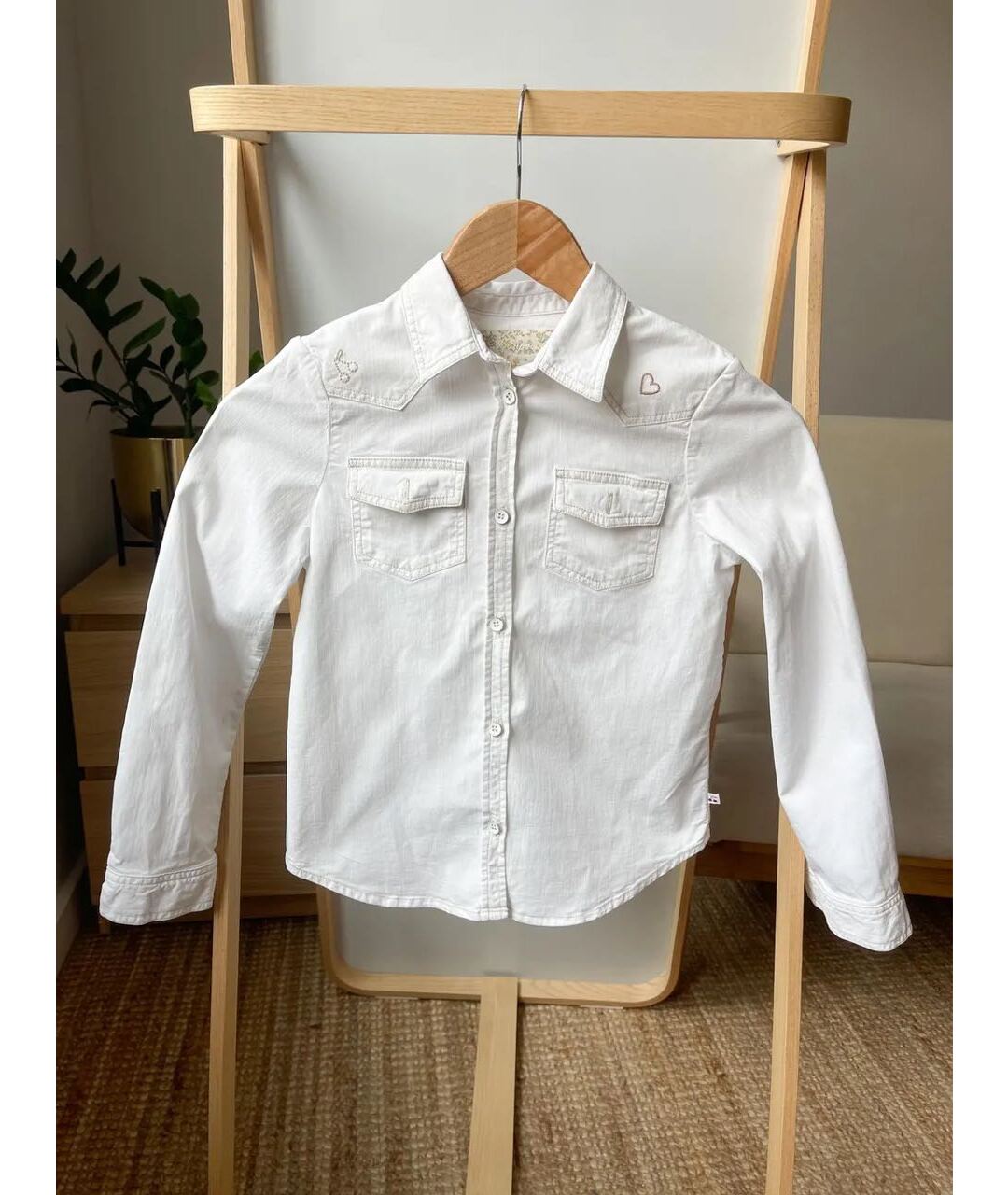 BONPOINT Белая хлопковая рубашка/блузка, фото 5