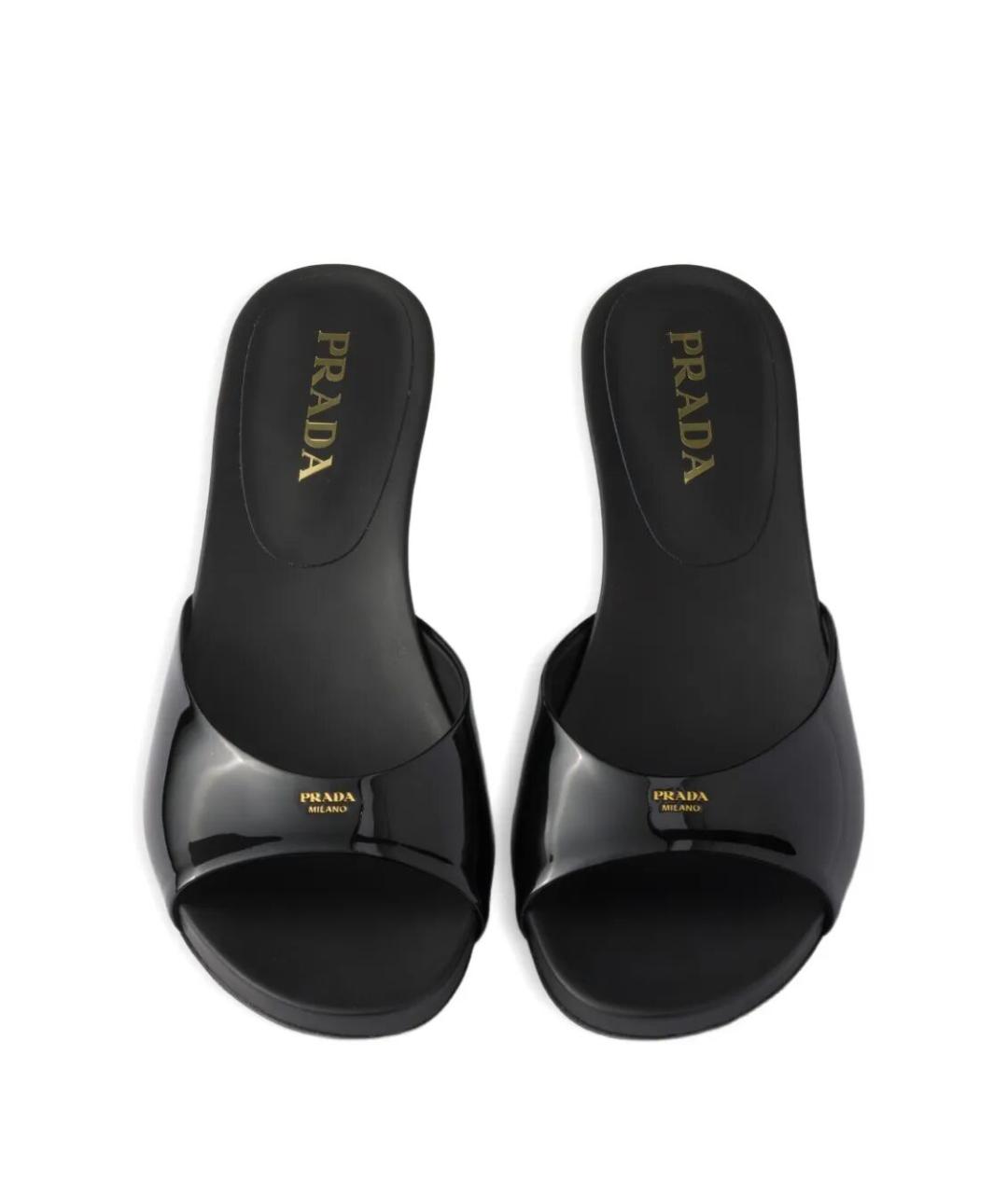 PRADA Черные мюли из лакированной кожи, фото 2