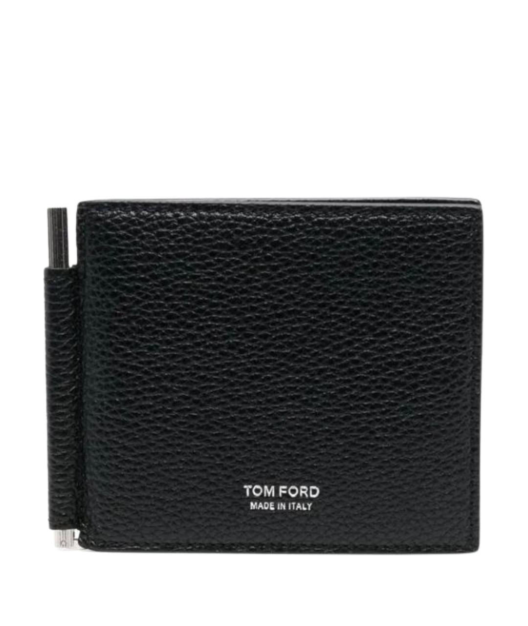 TOM FORD Черный кожаный кошелек, фото 1