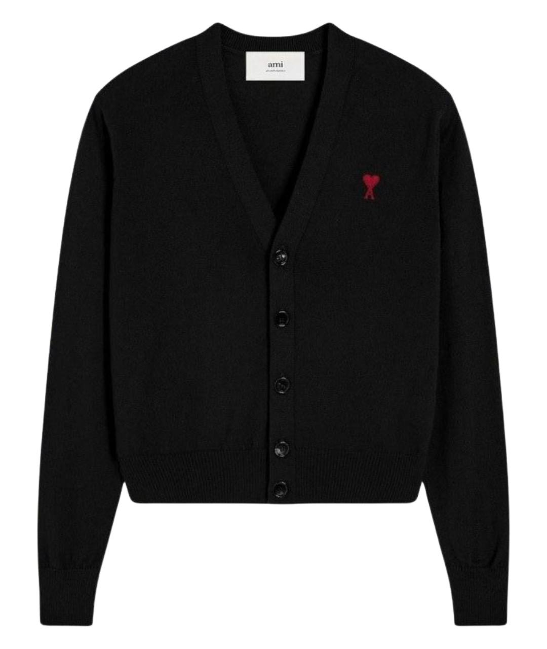 Ami Paris Черный шерстяной кардиган, фото 1