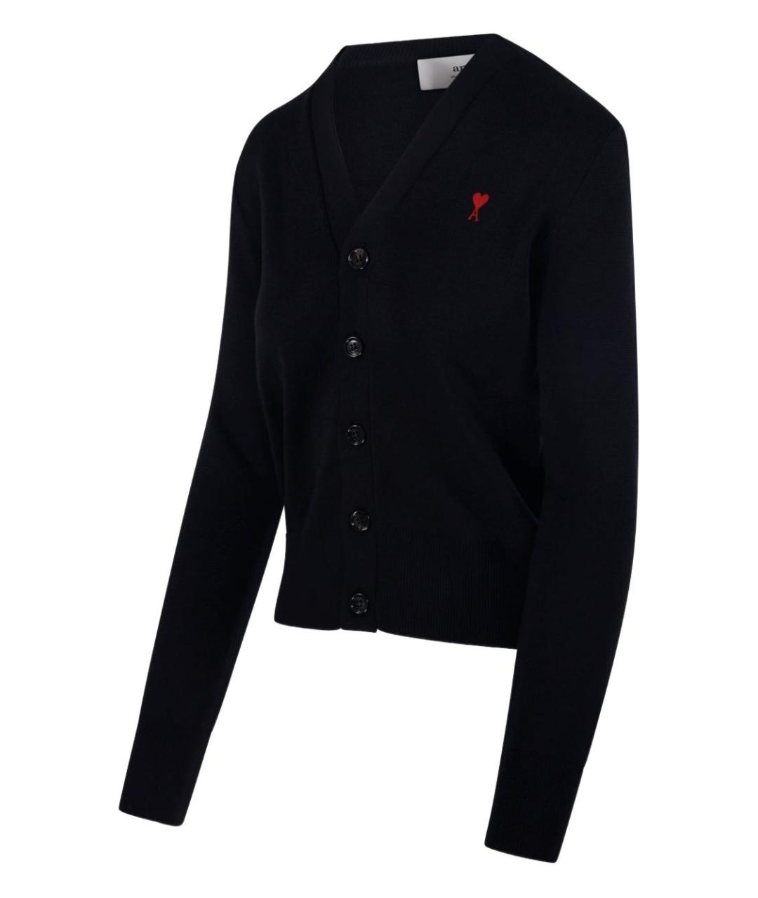 Ami Paris Черный шерстяной кардиган, фото 3