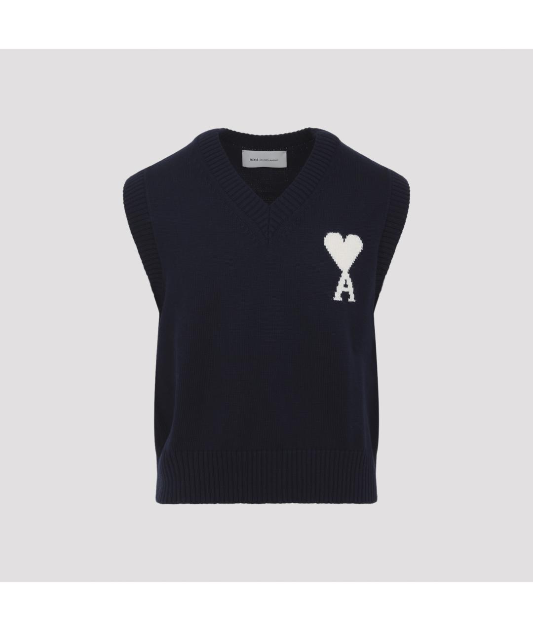 Ami Paris Синяя шерстяная жилетка, фото 2