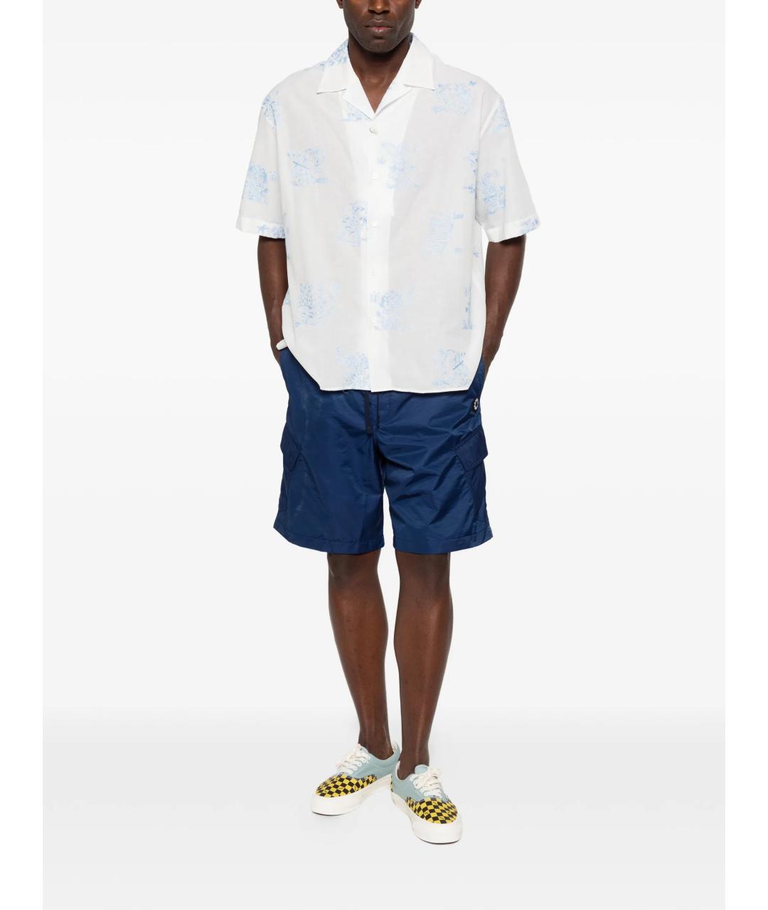 KENZO Синие полиэстеровые шорты, фото 2