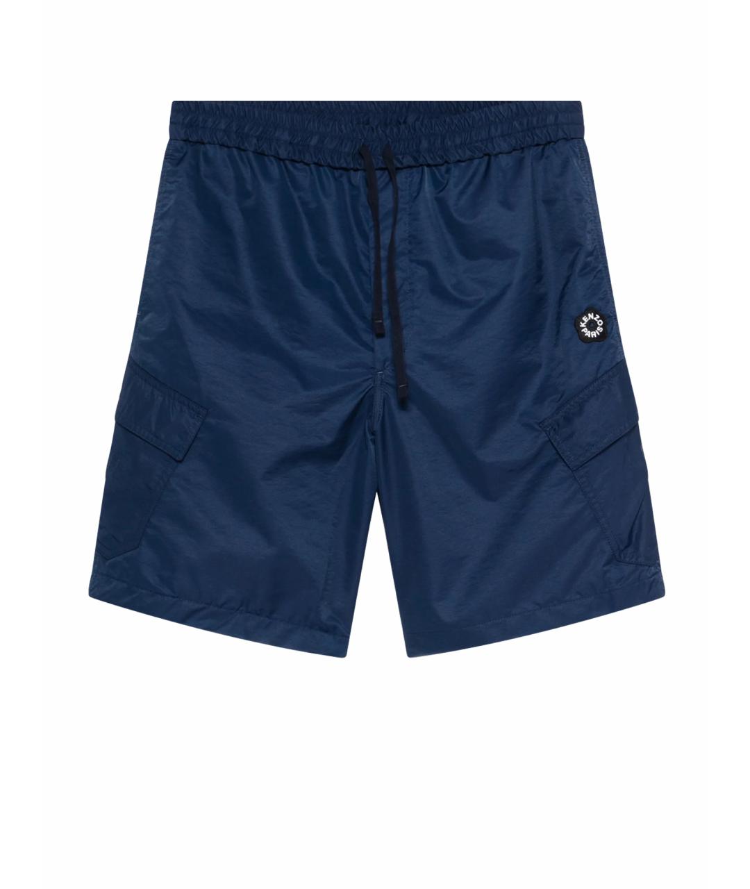 KENZO Синие полиэстеровые шорты, фото 1