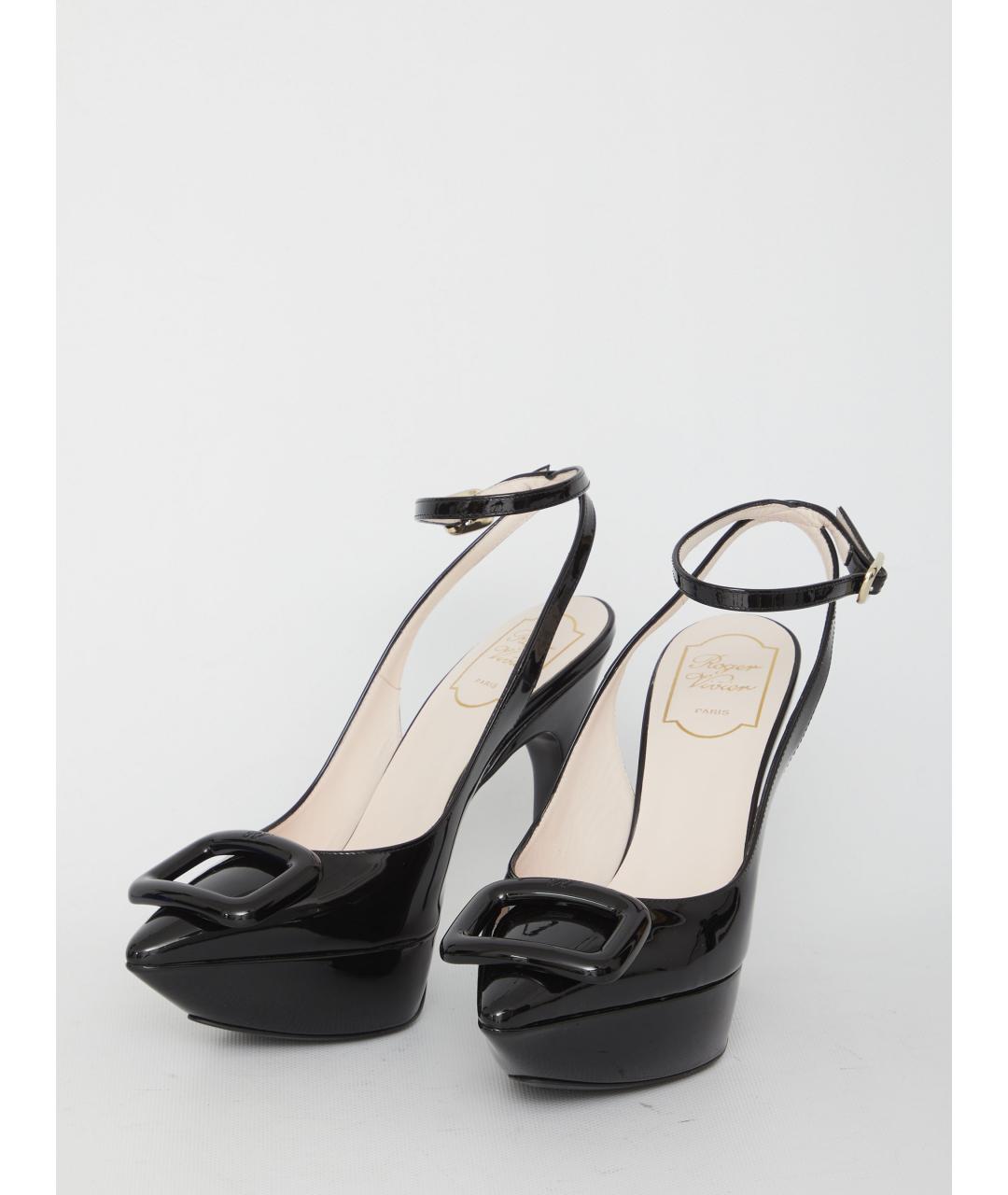 ROGER VIVIER Черные кожаные туфли, фото 2