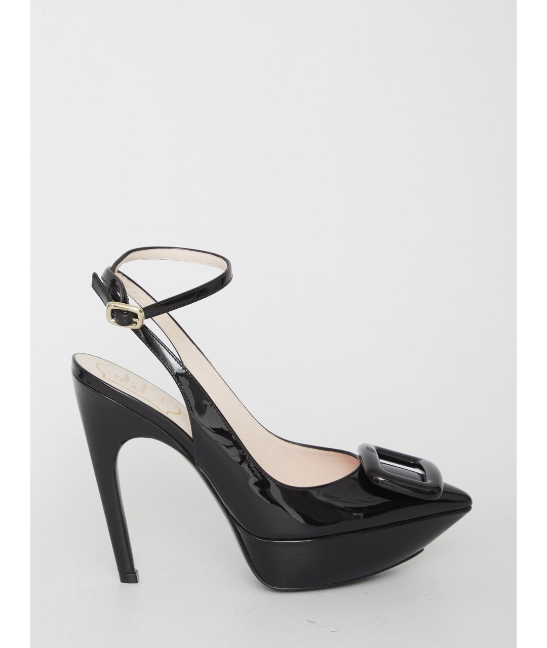 ROGER VIVIER Черные кожаные туфли, фото 3