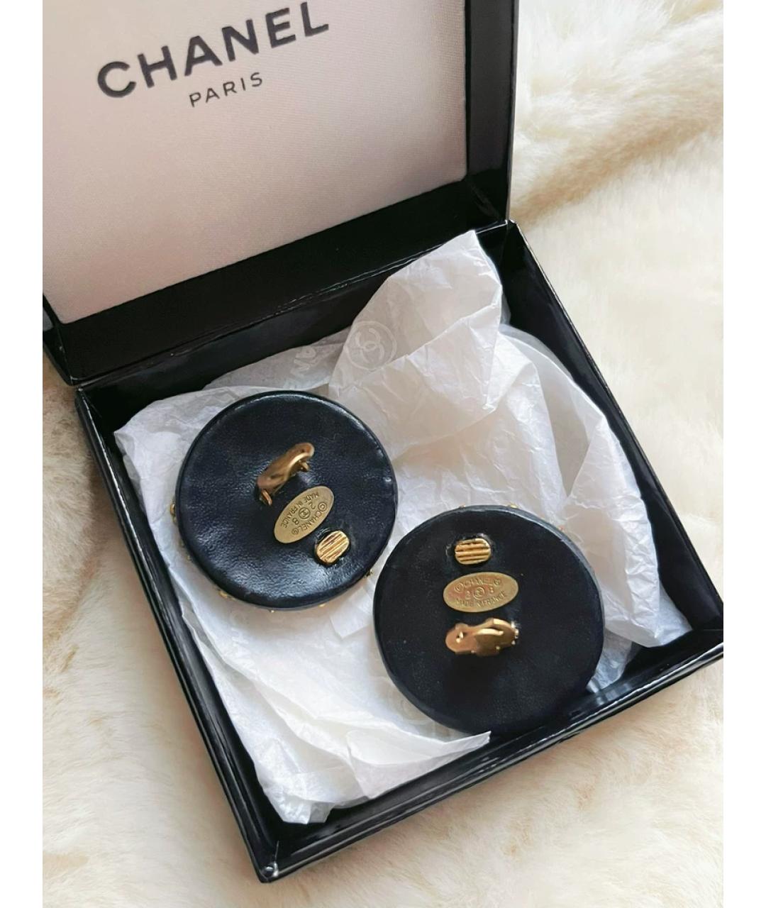 CHANEL Черные жемчужные серьги, фото 2