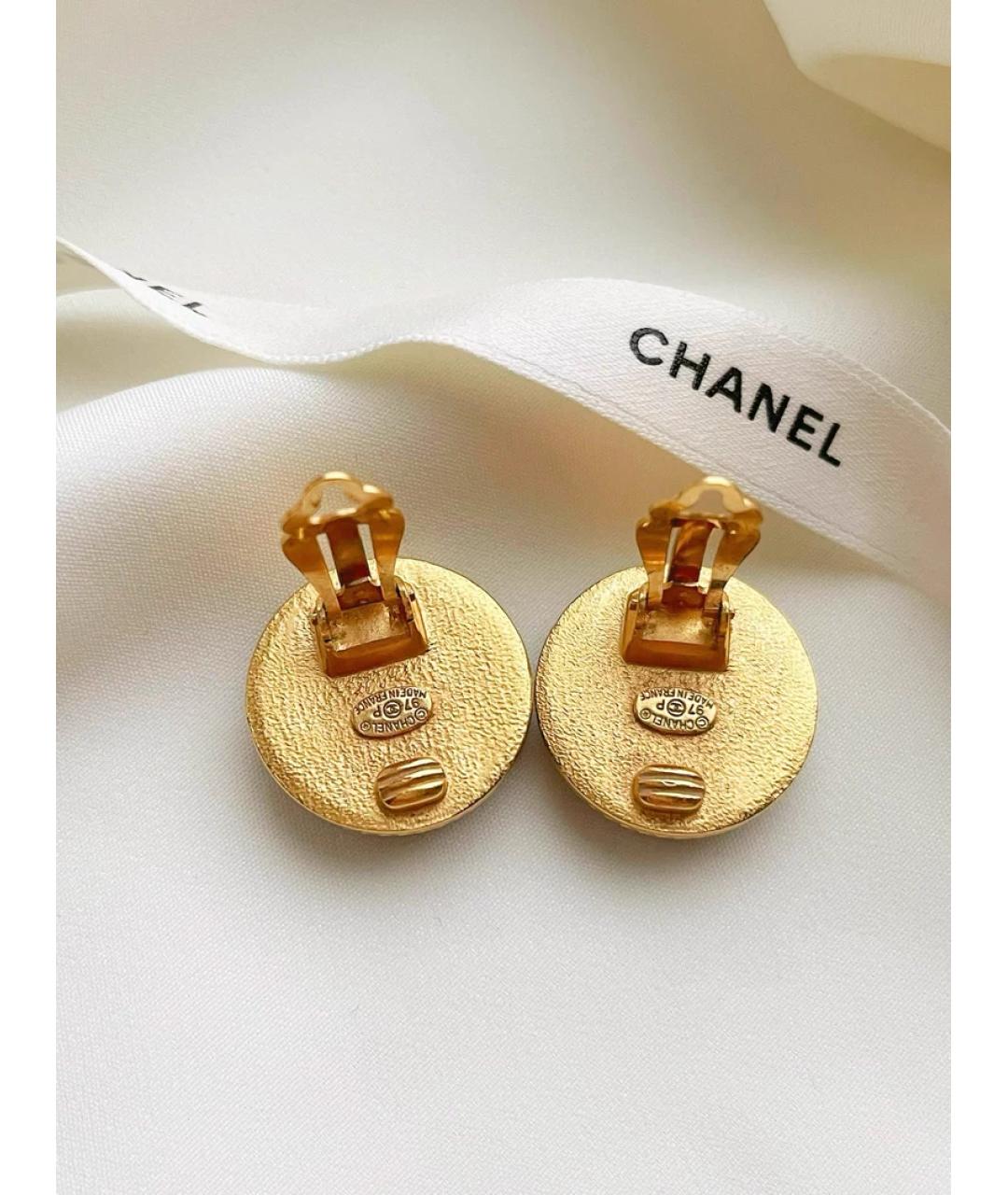 CHANEL Черные деревянные серьги, фото 3