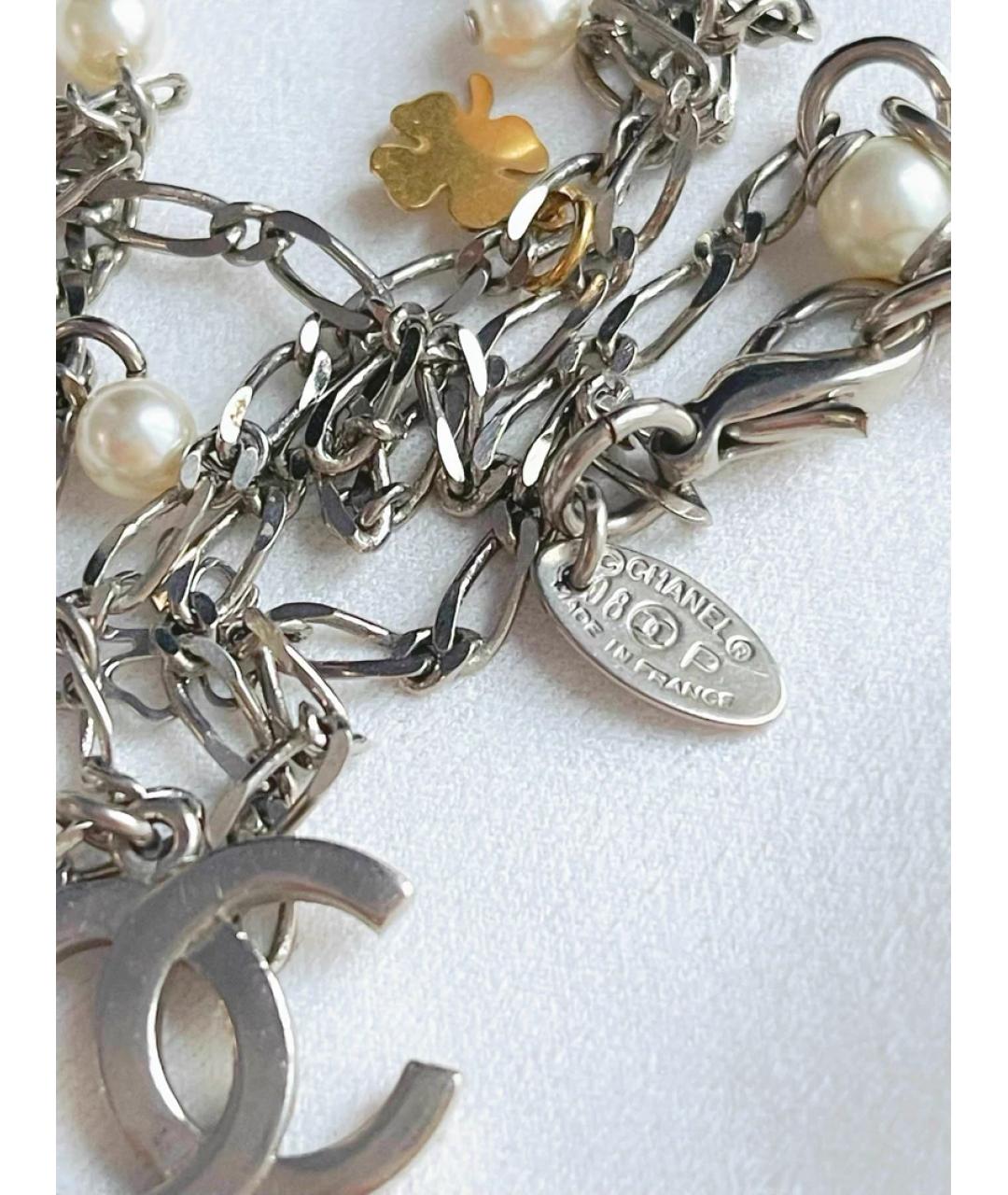 CHANEL Серебряное металлическое колье, фото 4